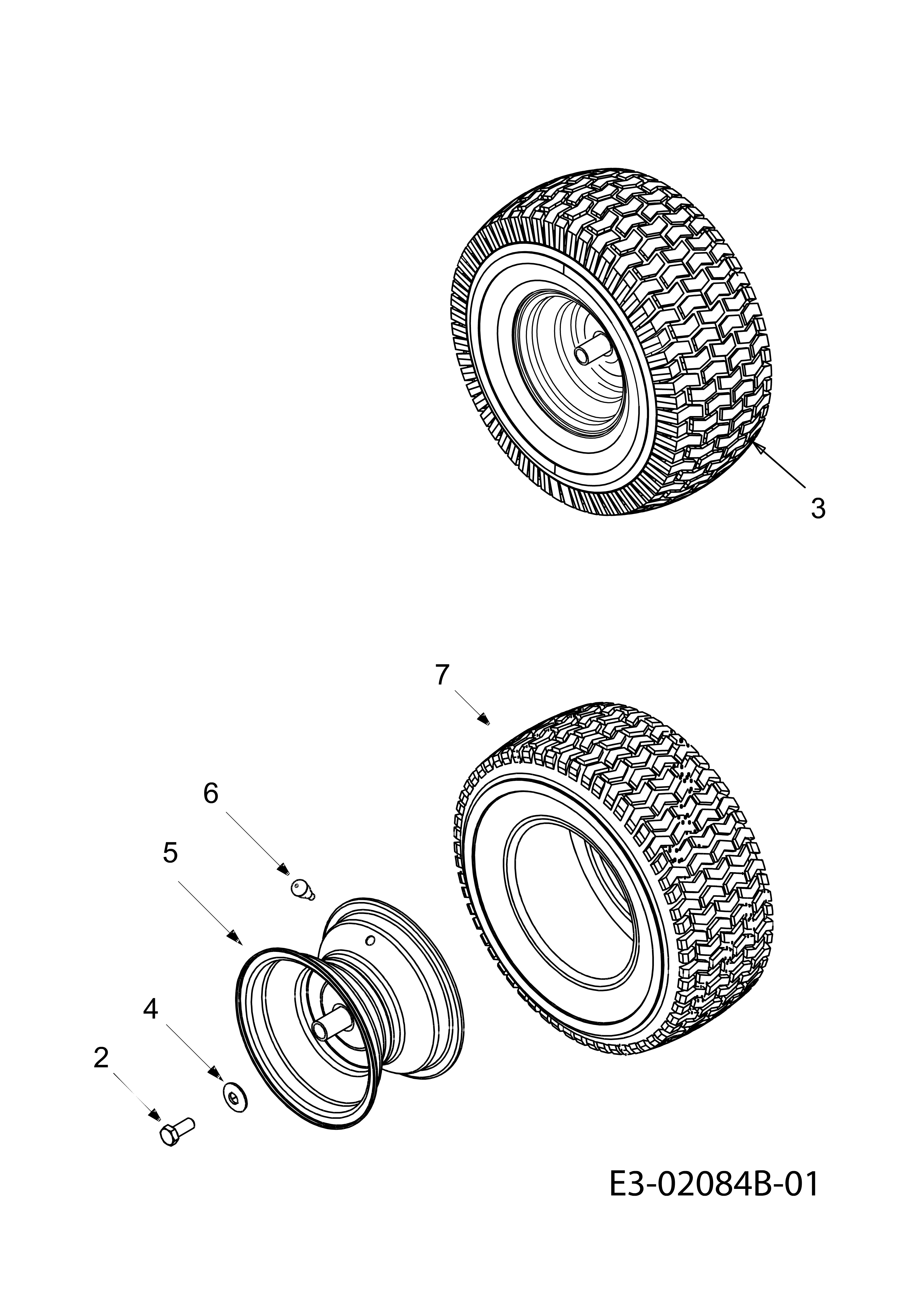 Rear wheels