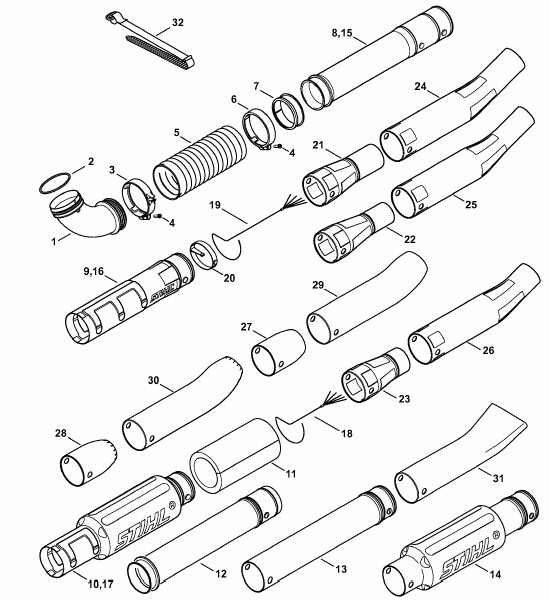 Pleated hose