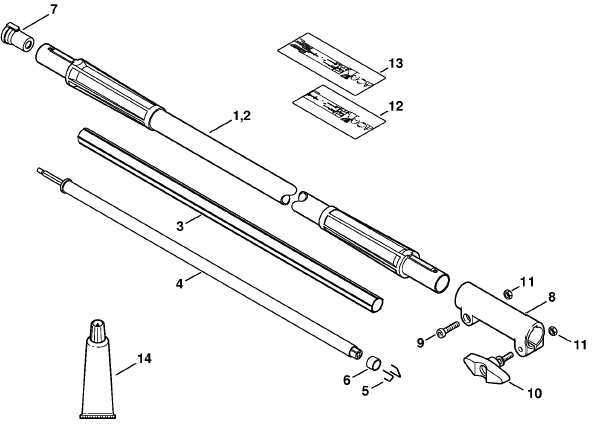 Carbon Drive tube extension HT-KM