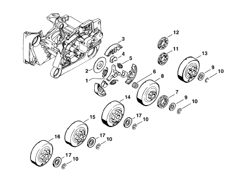 Stihl MS 660 Chainsaw (MS660 Magnum BR) Parts Diagram, Handlebar