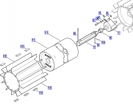 KW-KM Gearhead-Sweeper Drum
