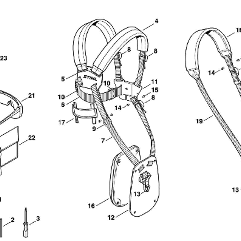 Stihl FS 76 Brushcutter (FS76) Parts Diagram, R-Tools, Extras