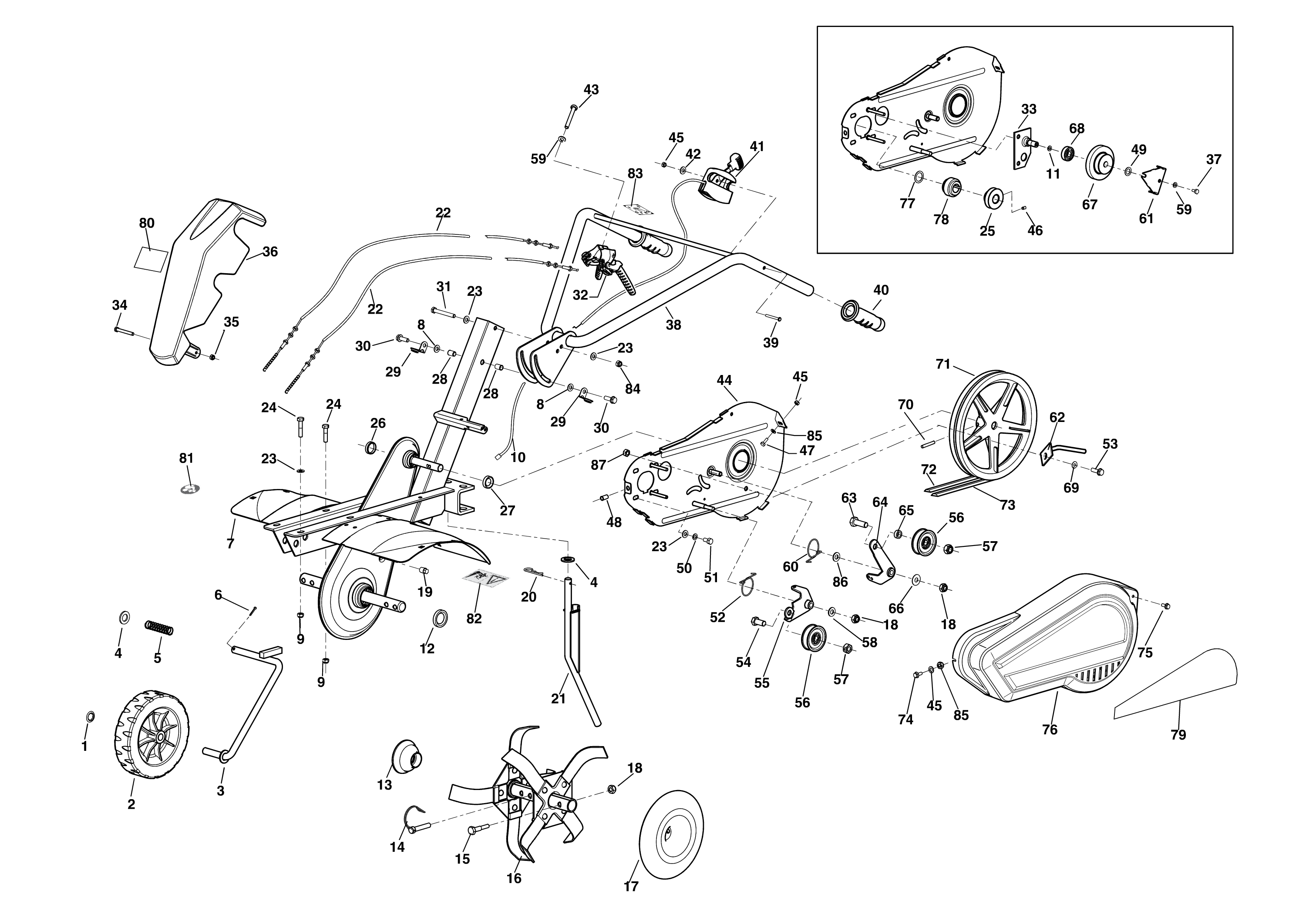 Complete illustrated part list