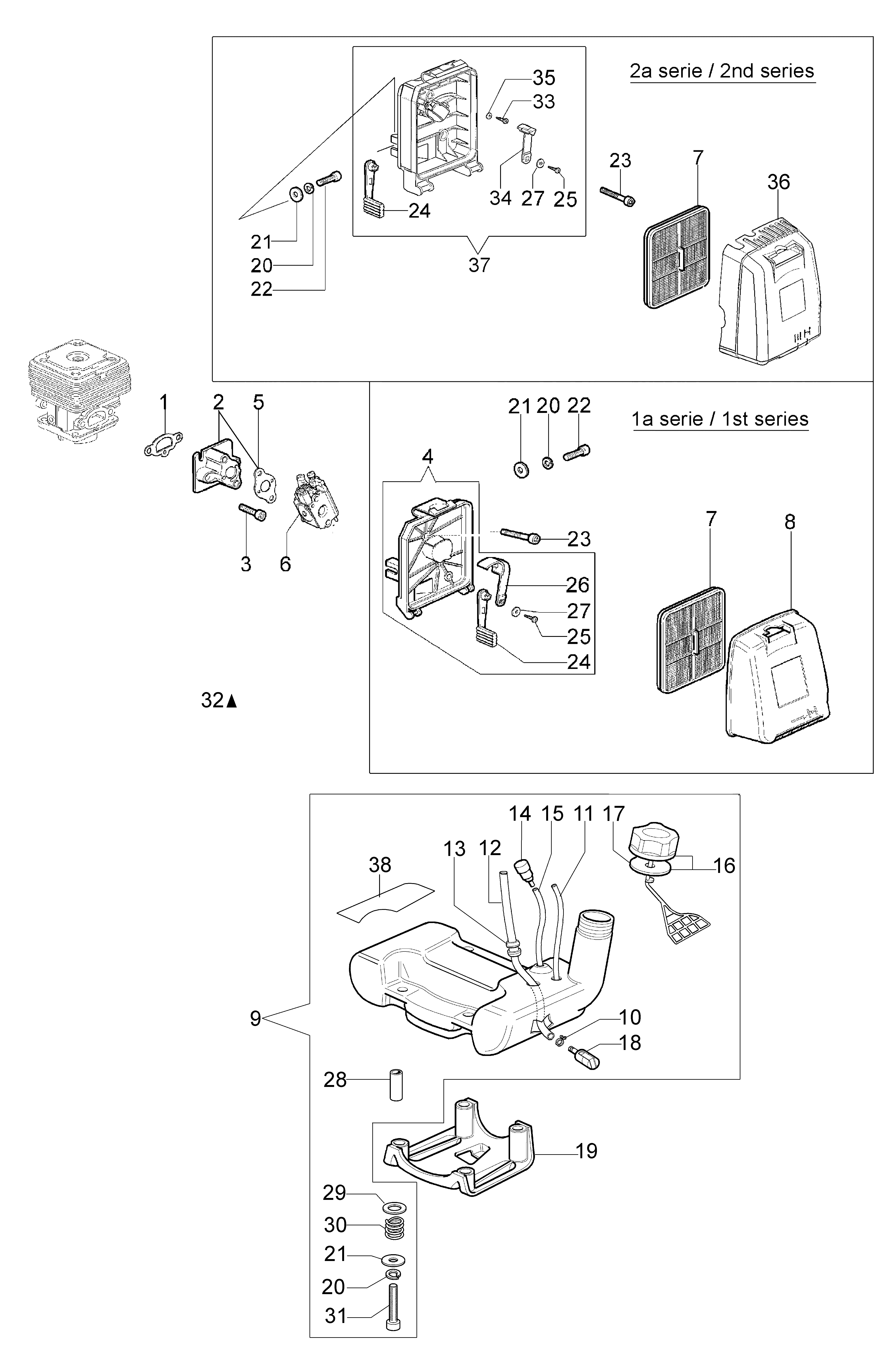 Tank and air filter