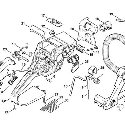 Stihl 021 Chainsaw (021) Parts Diagram, Housing
