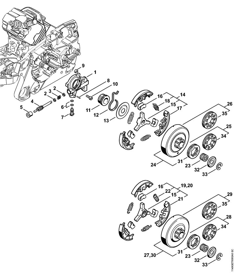 MS362CMRZ-C CLUTCH
