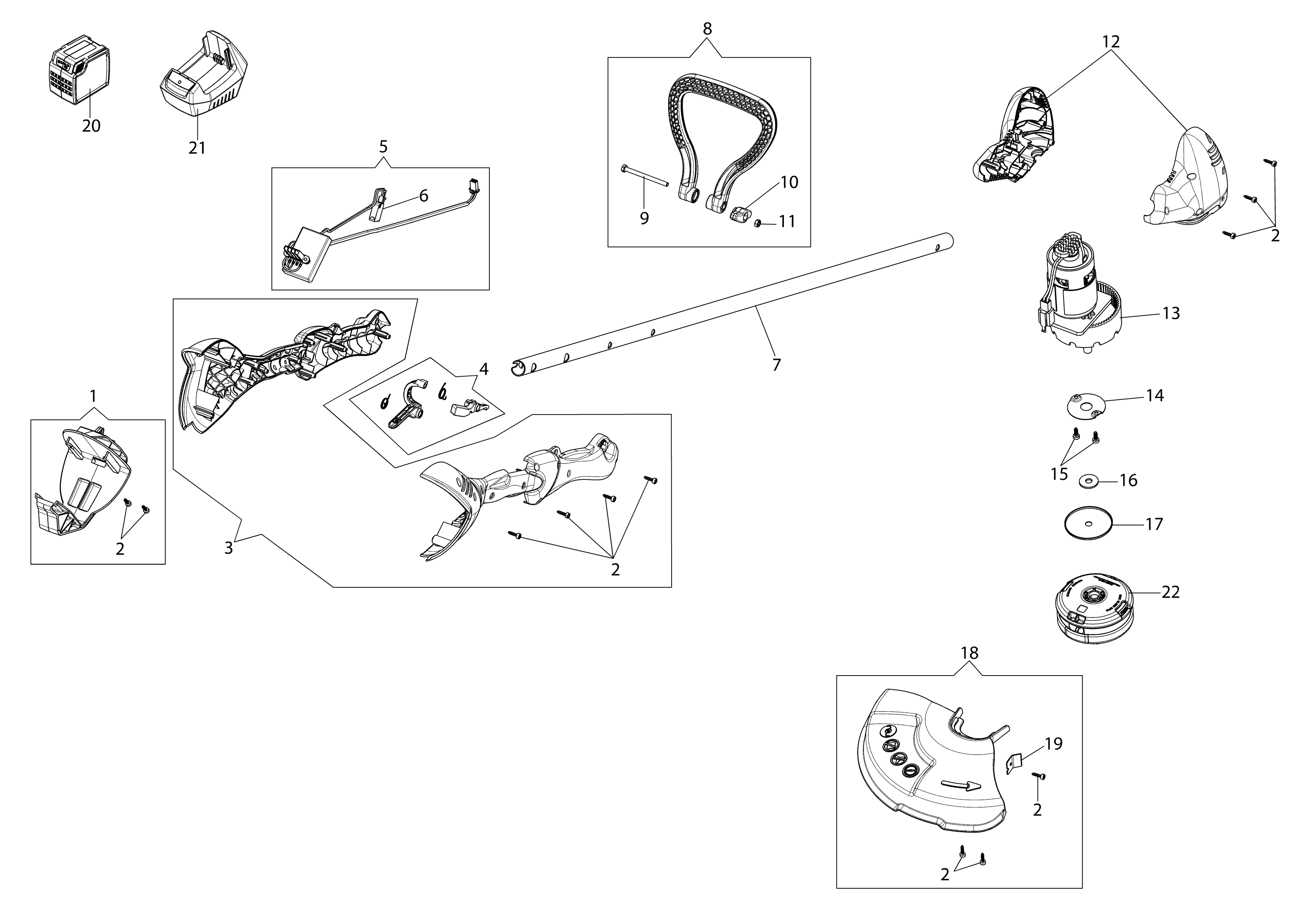 Complete illustrated parts list