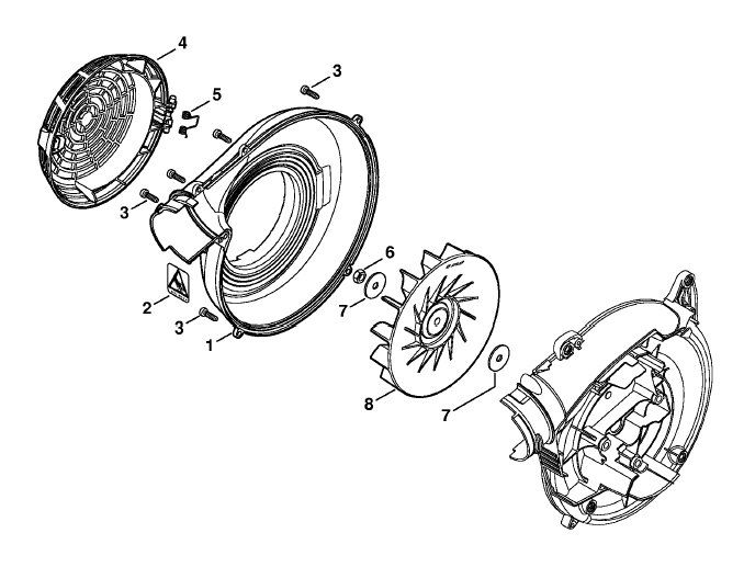 Stihl BG 86 C-E D Blower (BG86C-ED) Parts Diagram, Fan housing outer