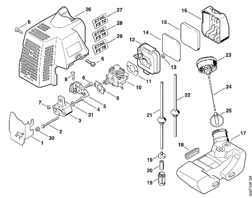 D-Air filter, Fuel tank