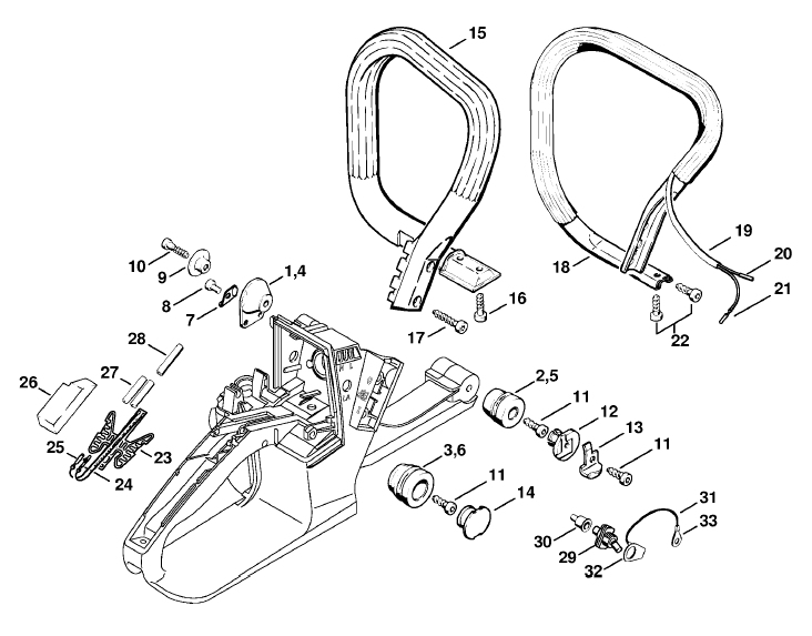 Stihl MS 260 Chainsaw (MS260 Z Pro) Parts Diagram, Crankcase