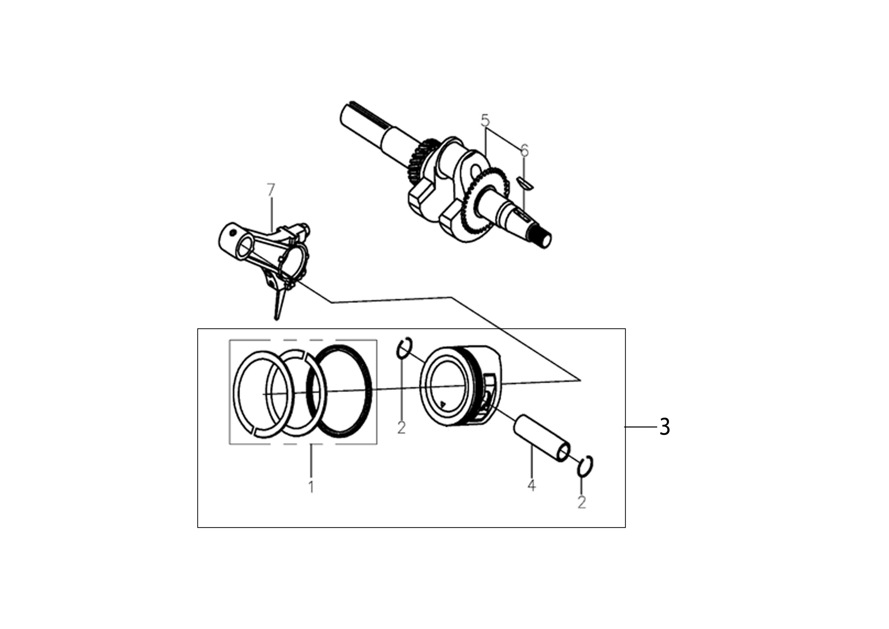 Shaft + piston