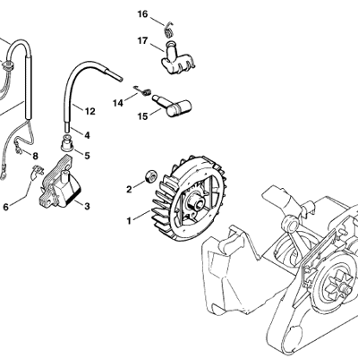 Stihl MS 240 Chainsaw (MS240) Parts Diagram, Chain brake Stihl MS 240 Chainsaw (MS240) Parts Diagram, Chain brake