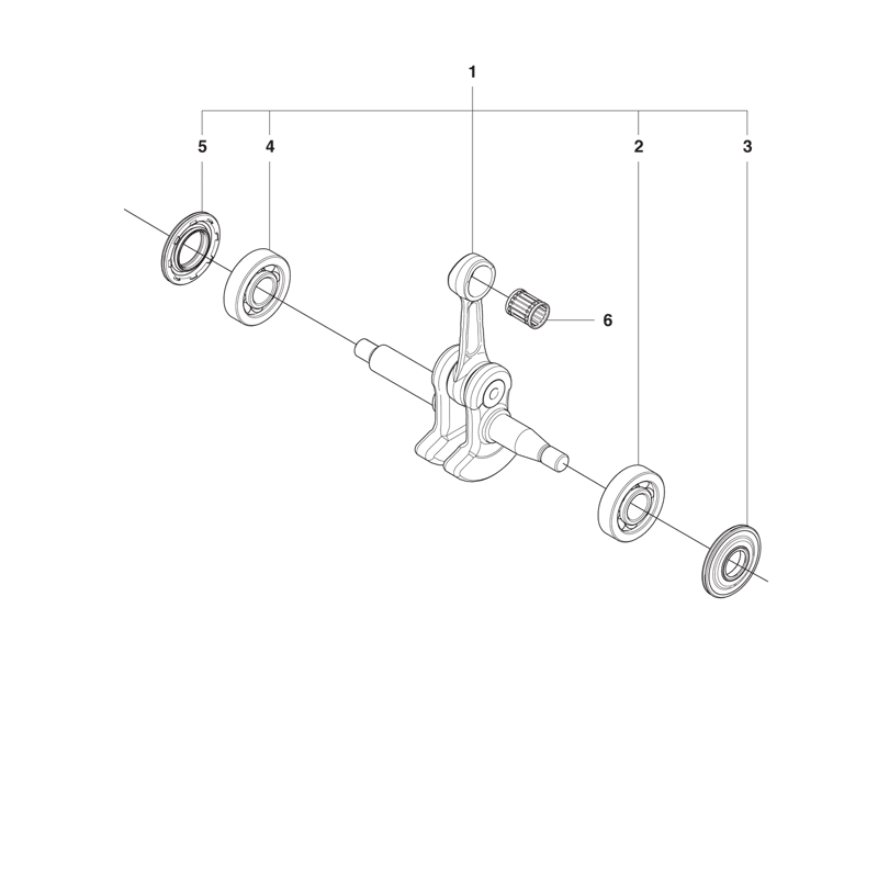 Husqvarna 435e Chainsaw (2011) Parts Diagram, Crank Shaft