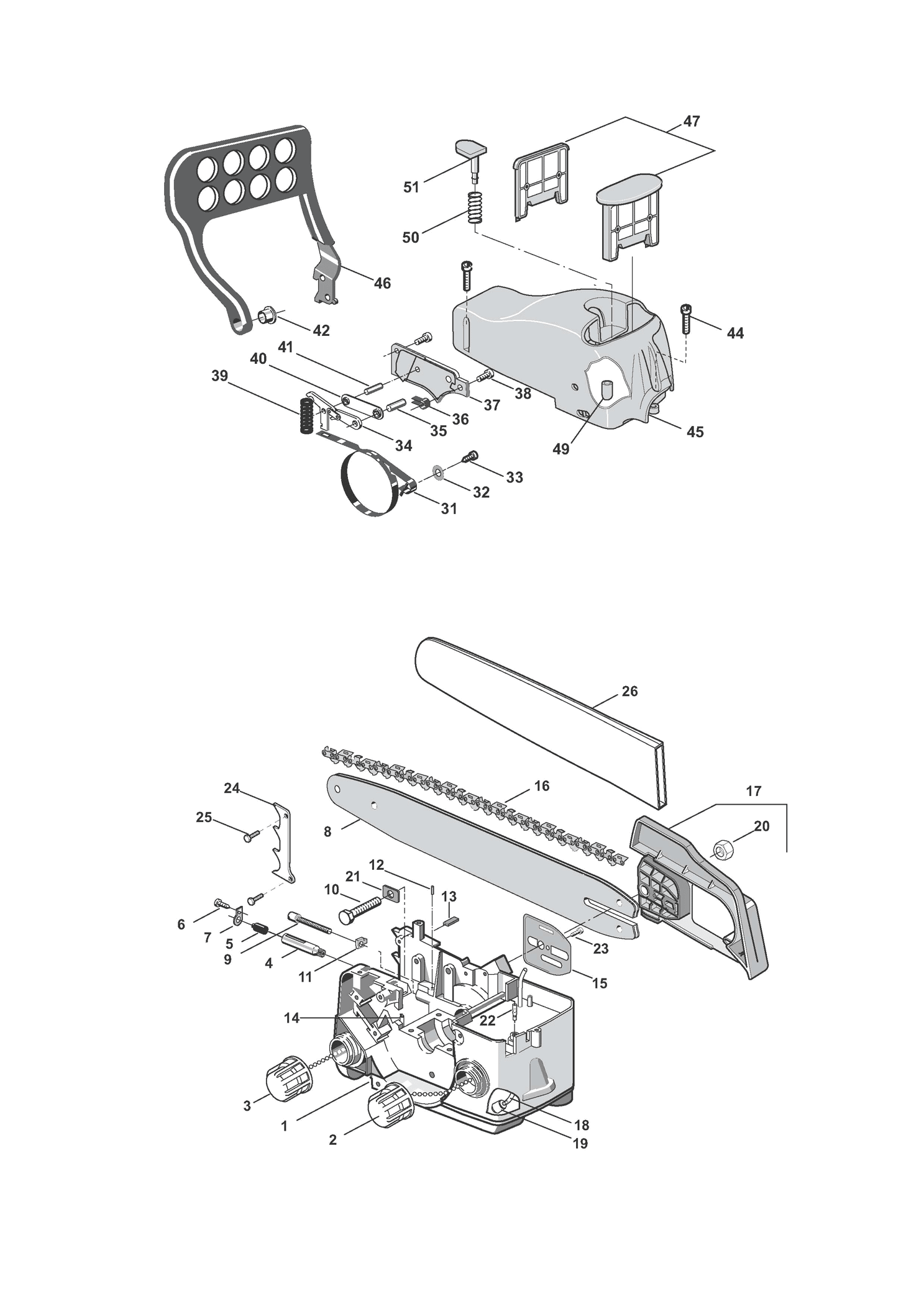 Crankcase & Chain Brake