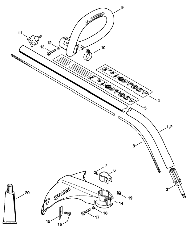 Drive tube assembly, Loop handle