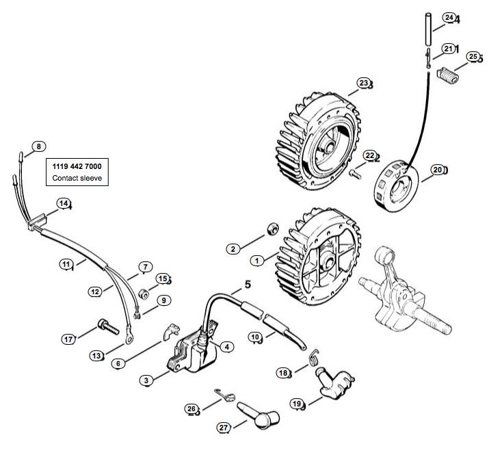 Stihl 036 Chainsaw (036WVH) Parts Diagram, Carburetor C3A-S27D
