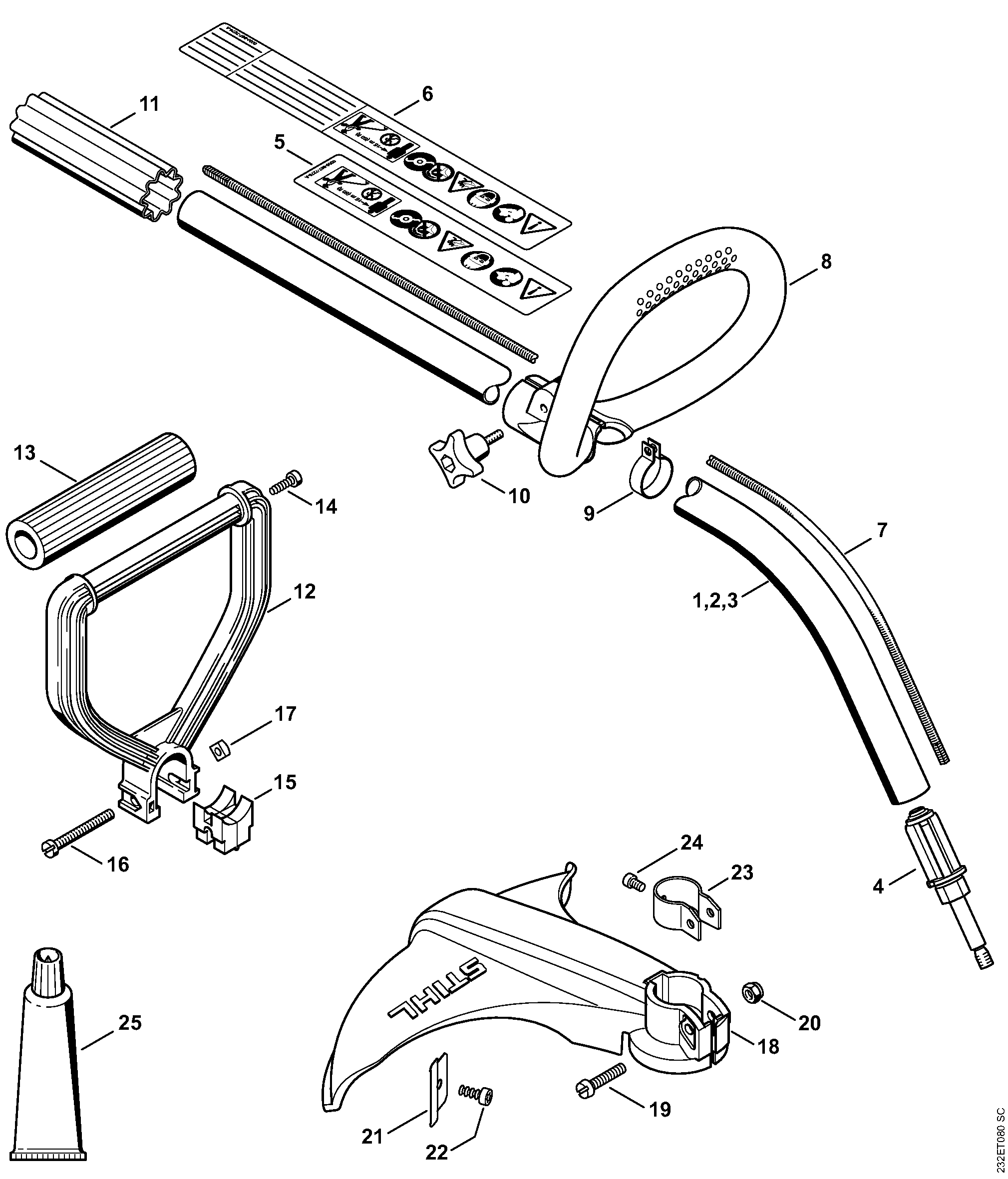 Drive tube assembly, Loop handle