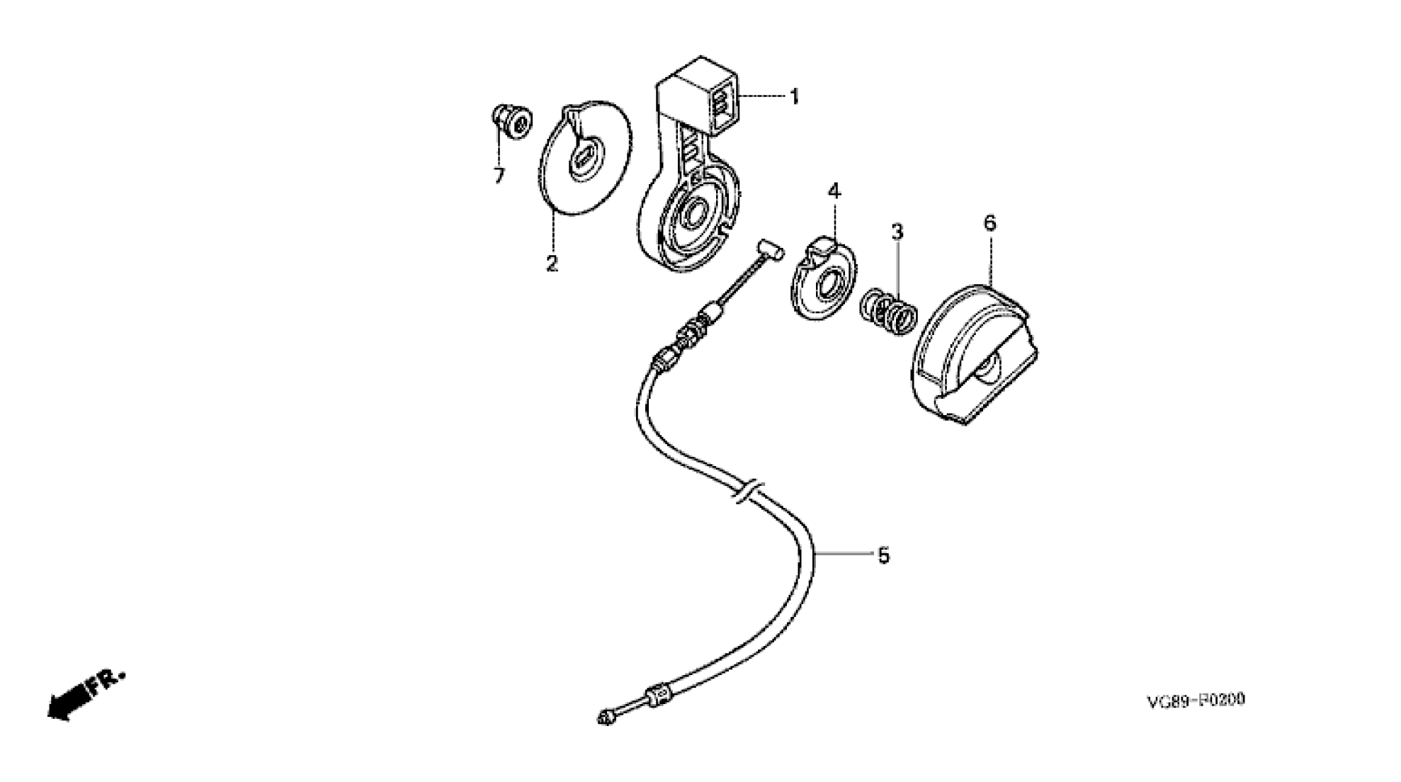 THROTTLE LEVER & CABLE 
