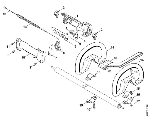 Stihl FS 25-4 Brushcutter (FS25-4) Parts Diagram, C-Rewind starter