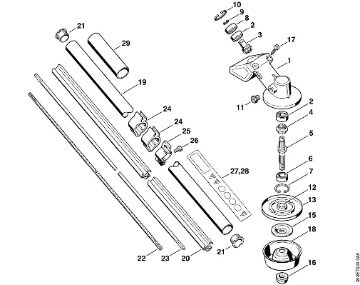 J-Gear head, Drive tube FS80