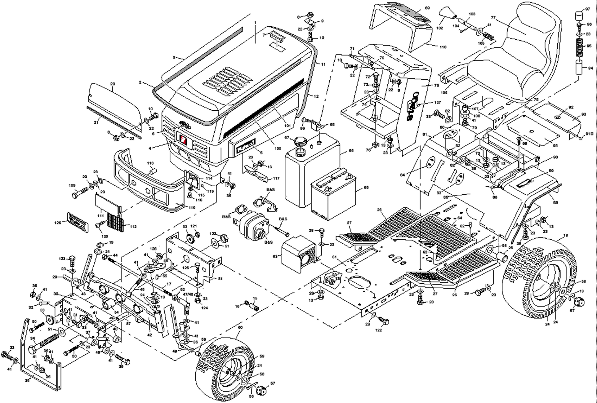 Tractor Chassis and Upper Body Panels
