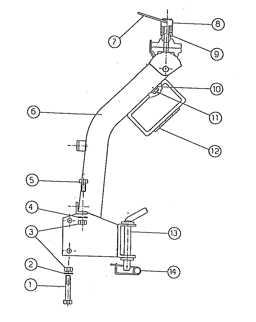 Handle support assy