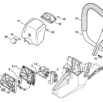 Stihl MS 381 Chainsaw (MS381 Z) Parts Diagram, Cylinder Stihl MS 381 Chainsaw (MS381 Z) Parts Diagram, Cylinder