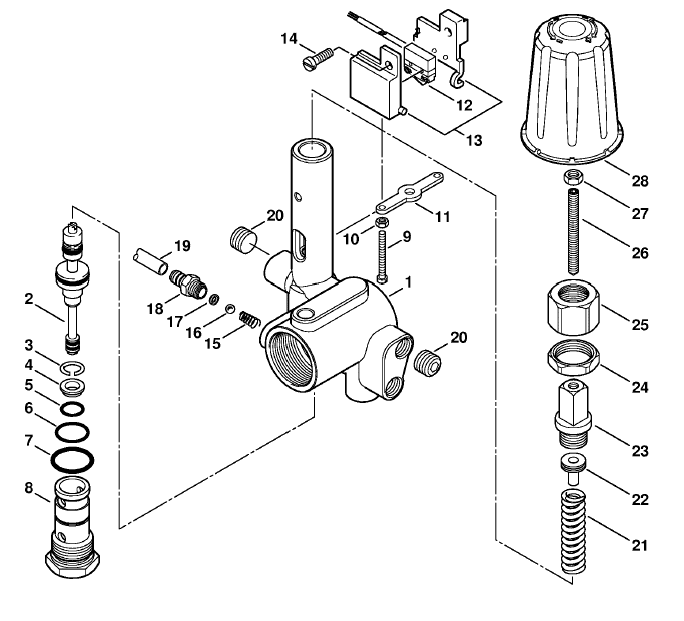 E Regulation valve block