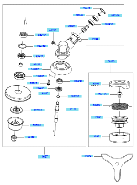 Kawasaki KBH45B (HA045D-AS50) Parts Diagram, Cooling Equipment