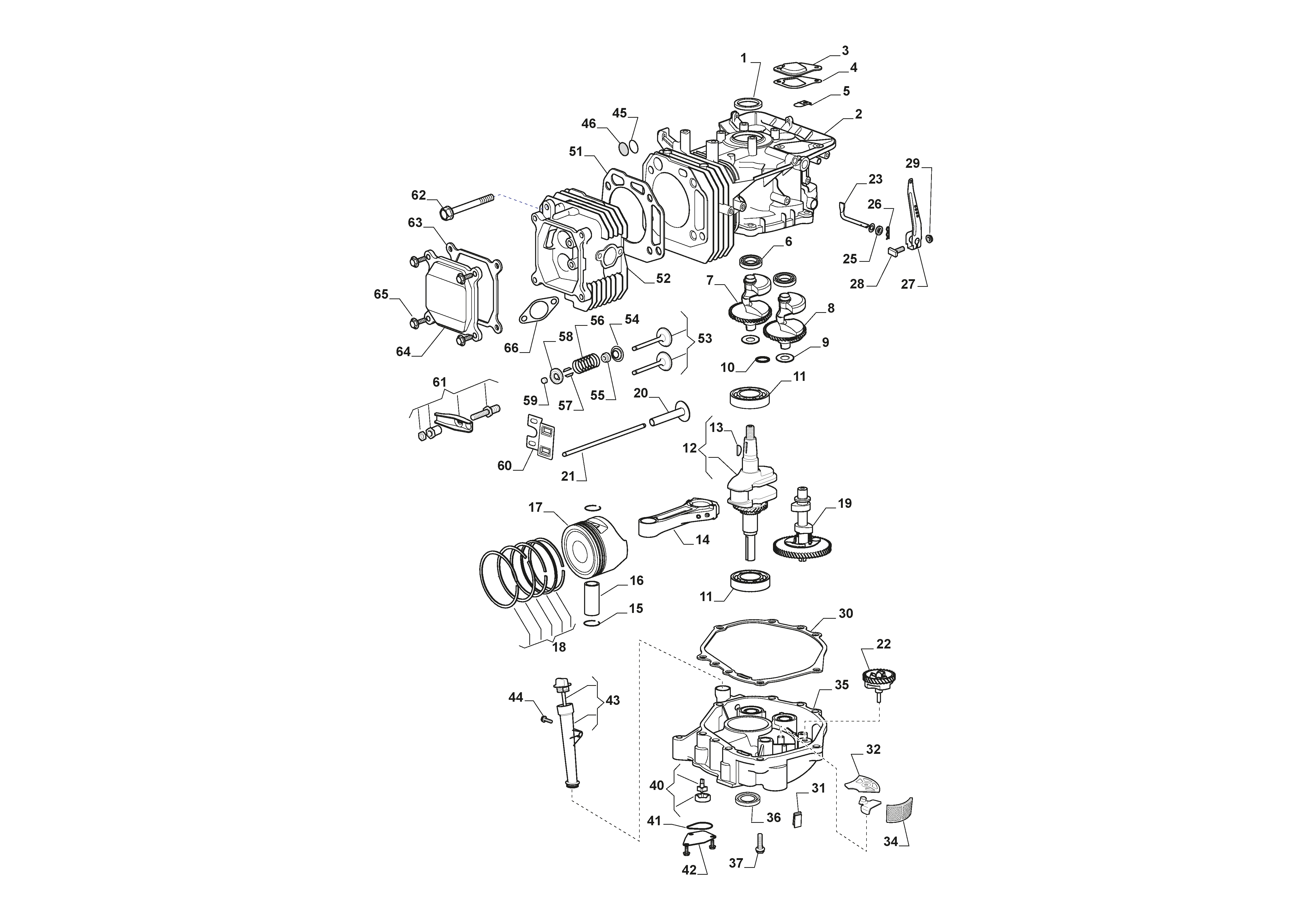 Engine -  Piston, Crankshaft