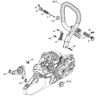 Stihl MS 271 Chainsaw (MS271 CBE) Parts Diagram, Oil Pump Stihl MS 271 Chainsaw (MS271 CBE) Parts Diagram, Oil Pump