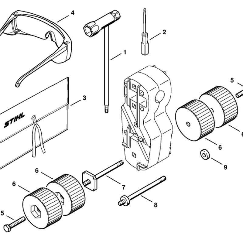 Stihl MM 55 C-E Z Multi Tool Engine (MM 55 C-E Z) Parts Diagram, Tools