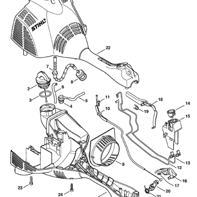 Stihl FS 56 BRUSHCUTTER (FS56RC-E) Parts Diagram, Crankcase, Cylinder
