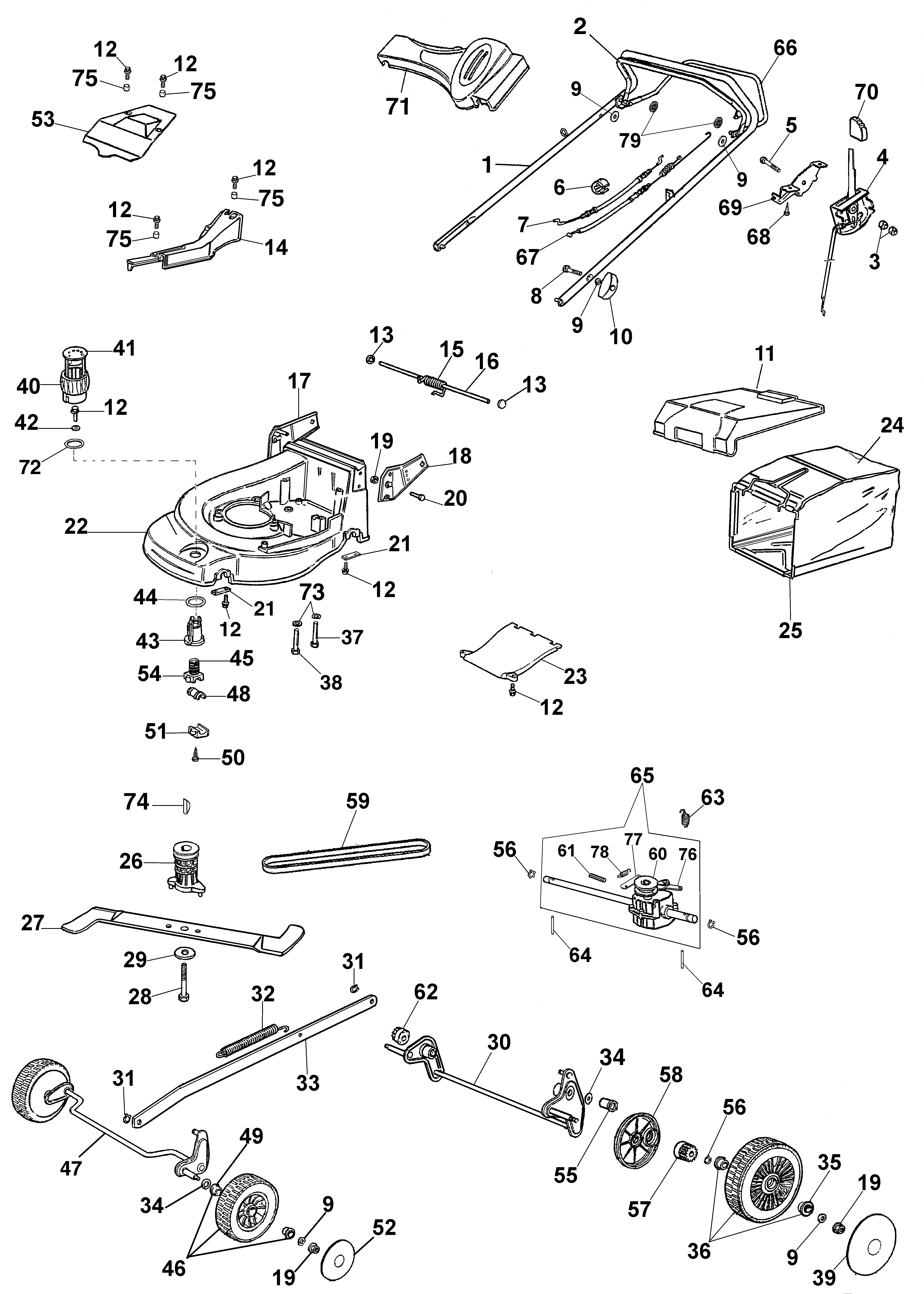 Complete illustrated parts list