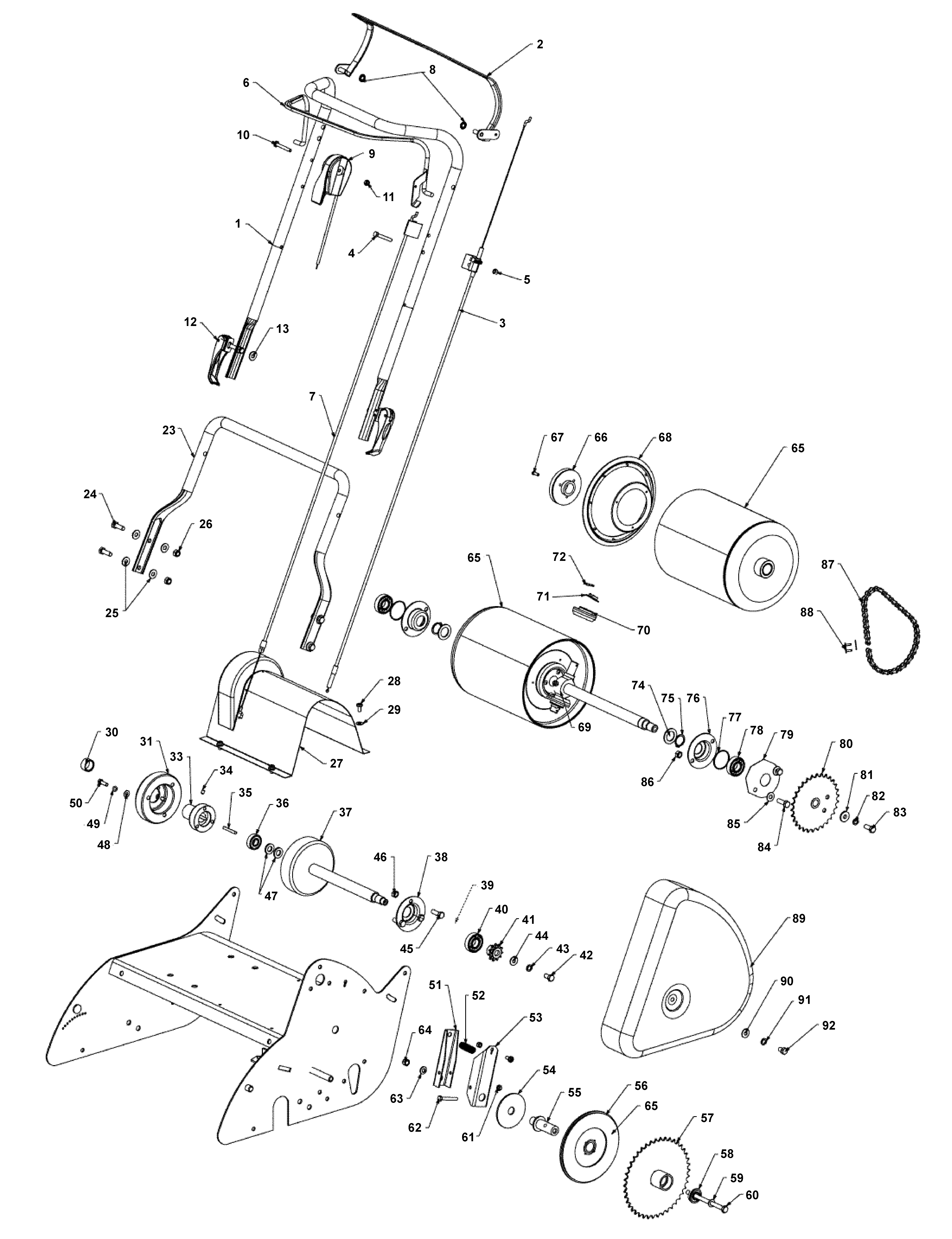 Clutch Levers,Control Cables,Rear Rollers