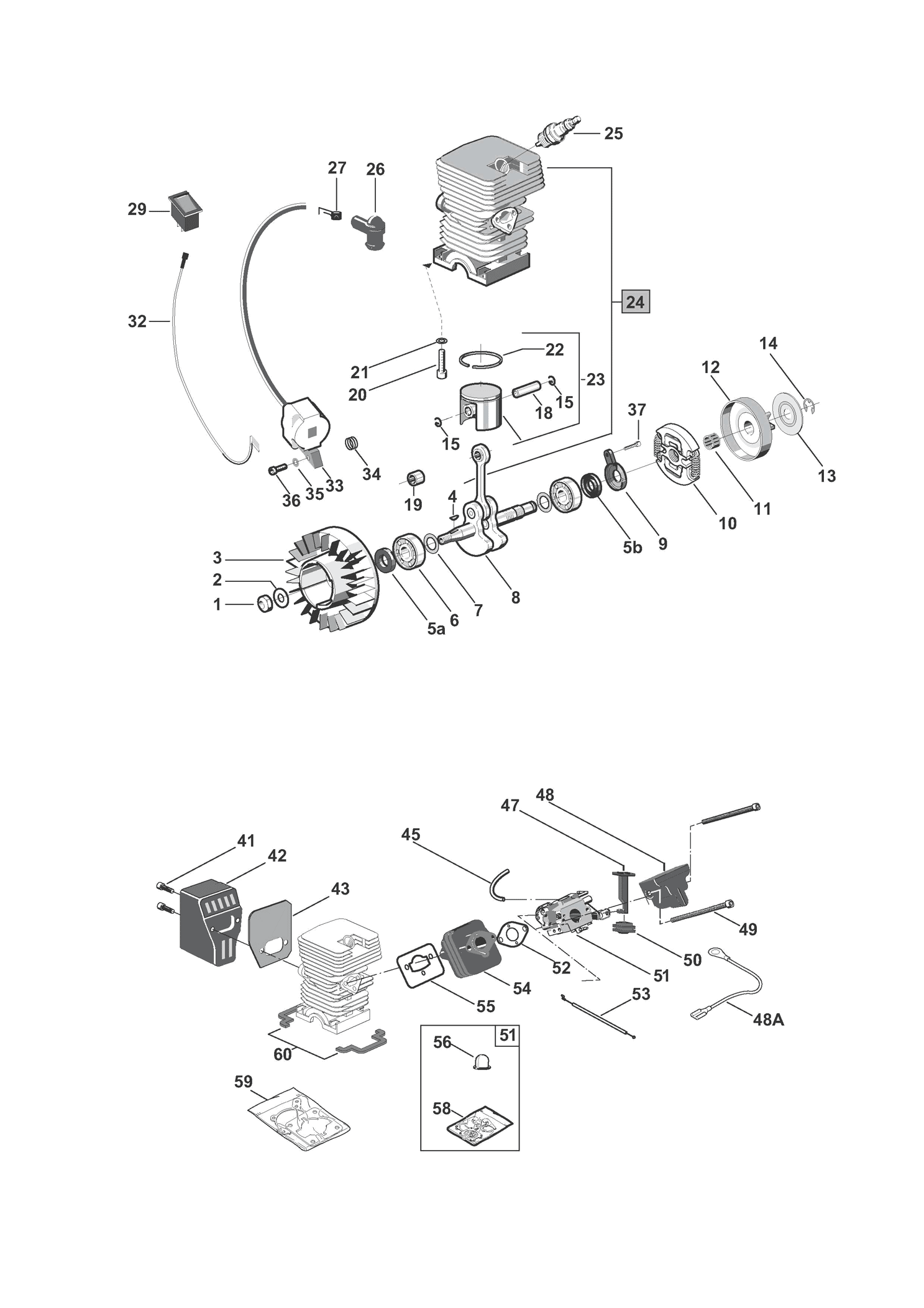 Cylinder & Carburettor