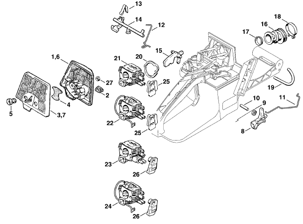 Air filter - Throttle control