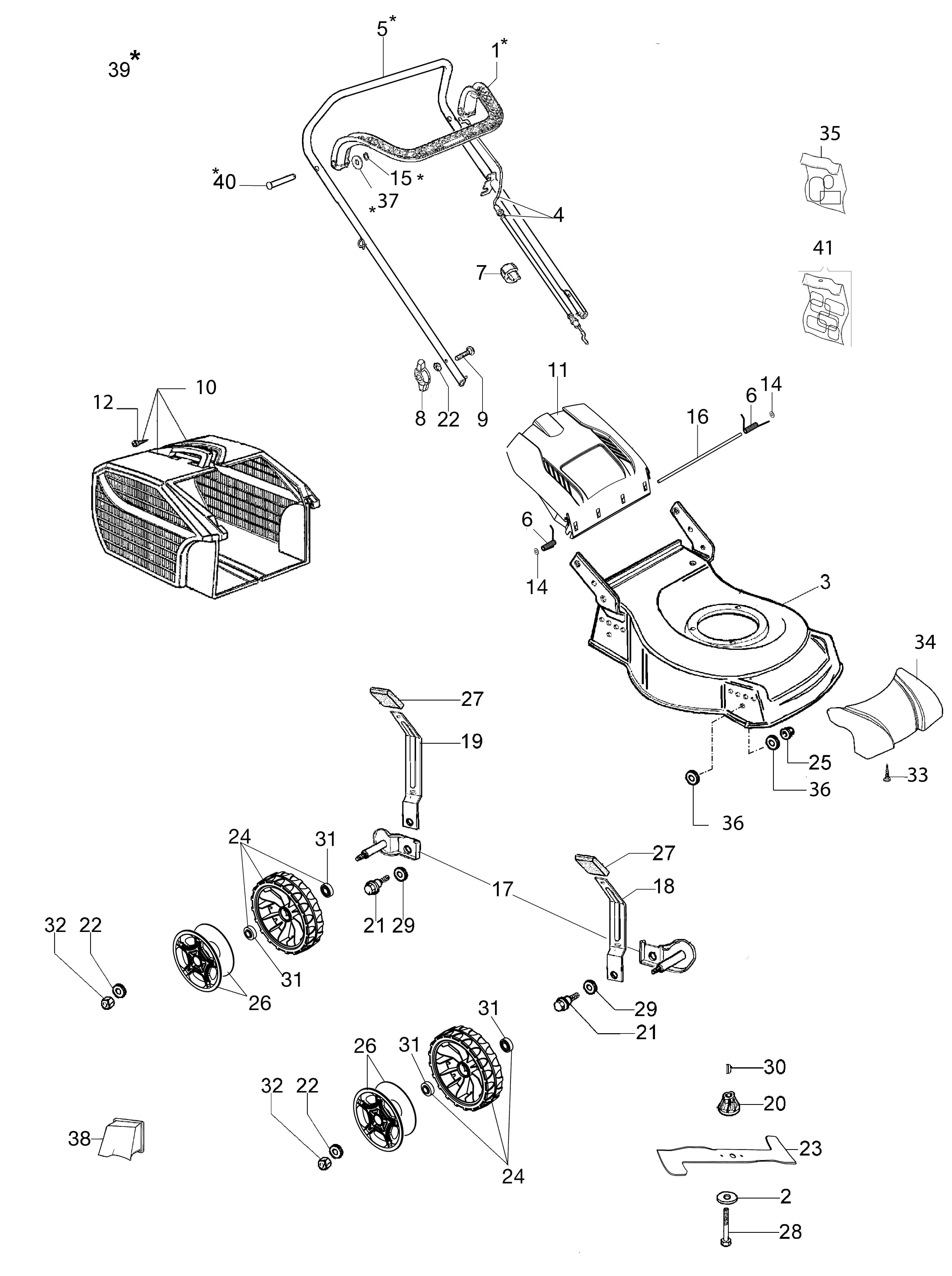 Complete illustrated parts list