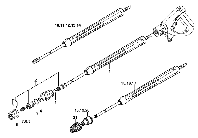 Spray lance-wand