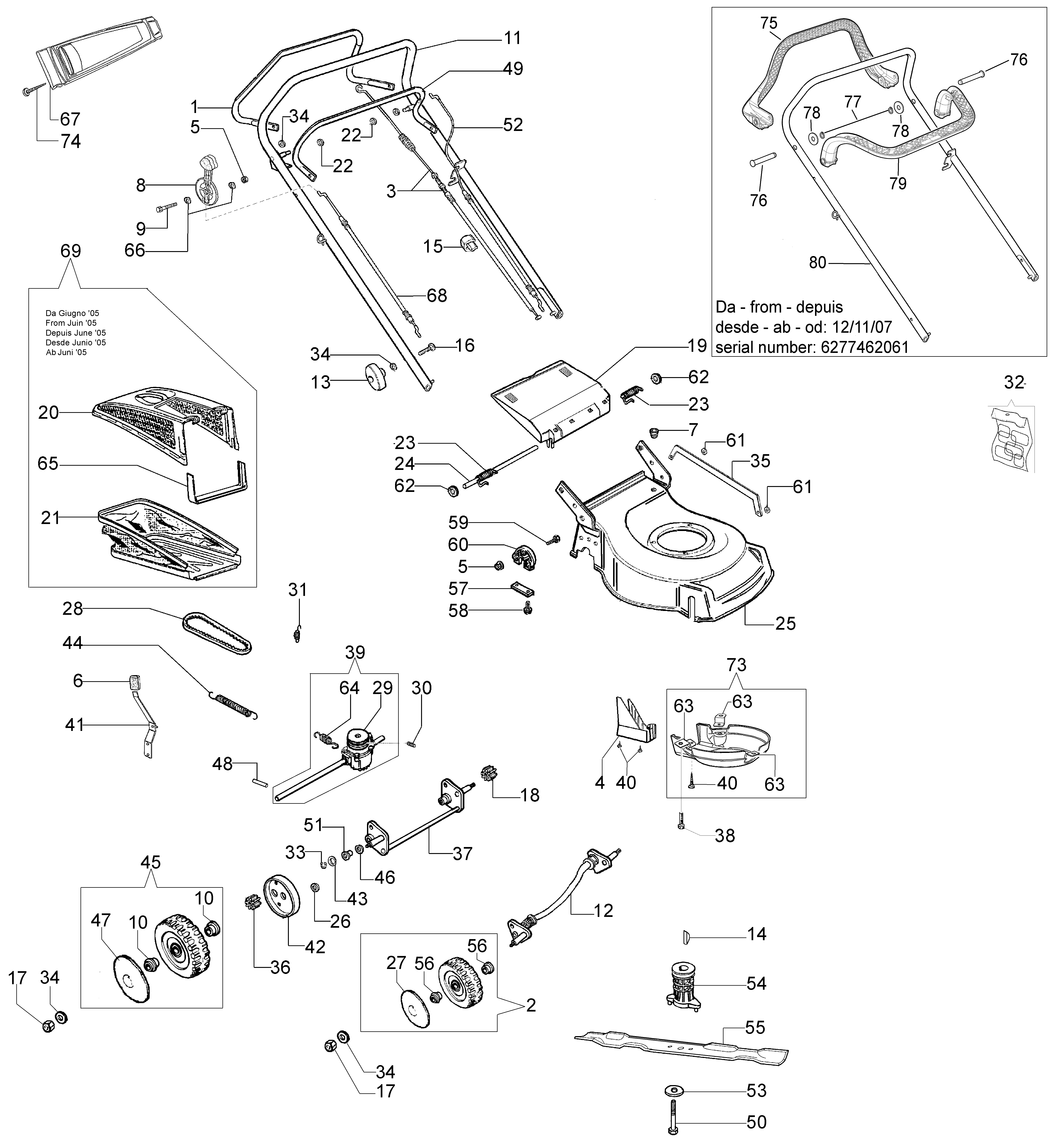 Illustrated parts list (From June 2007)