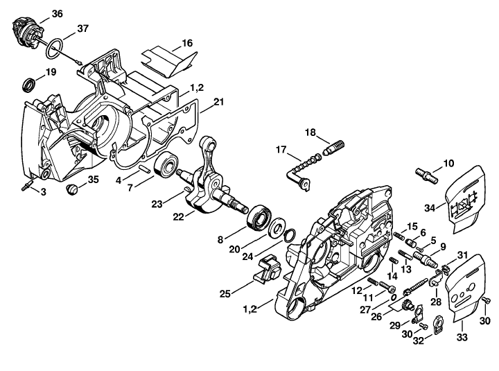 Stihl MS 460 Chainsaw (MS460 Z Magnum) Parts Diagram, Carburetor