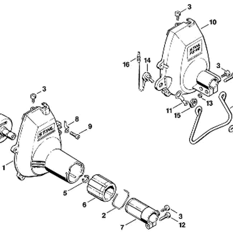 Stihl FS 56 BRUSHCUTTER (FS56) Parts Diagram, F-Fan housing