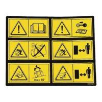 Mountfield 6 Pictographs Warning Decal