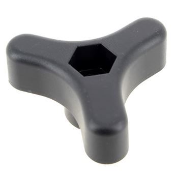 Castel / Twincut / Lawnking Handle Fixing Knob (3 Spoke) Black