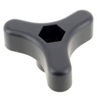Castel / Twincut / Lawnking Handle Fixing Knob (3 Spoke) Black